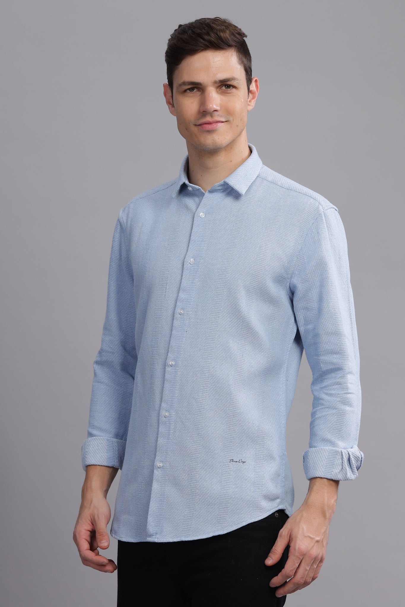 Loom Luxe Textured Blended Shirt - Three Days