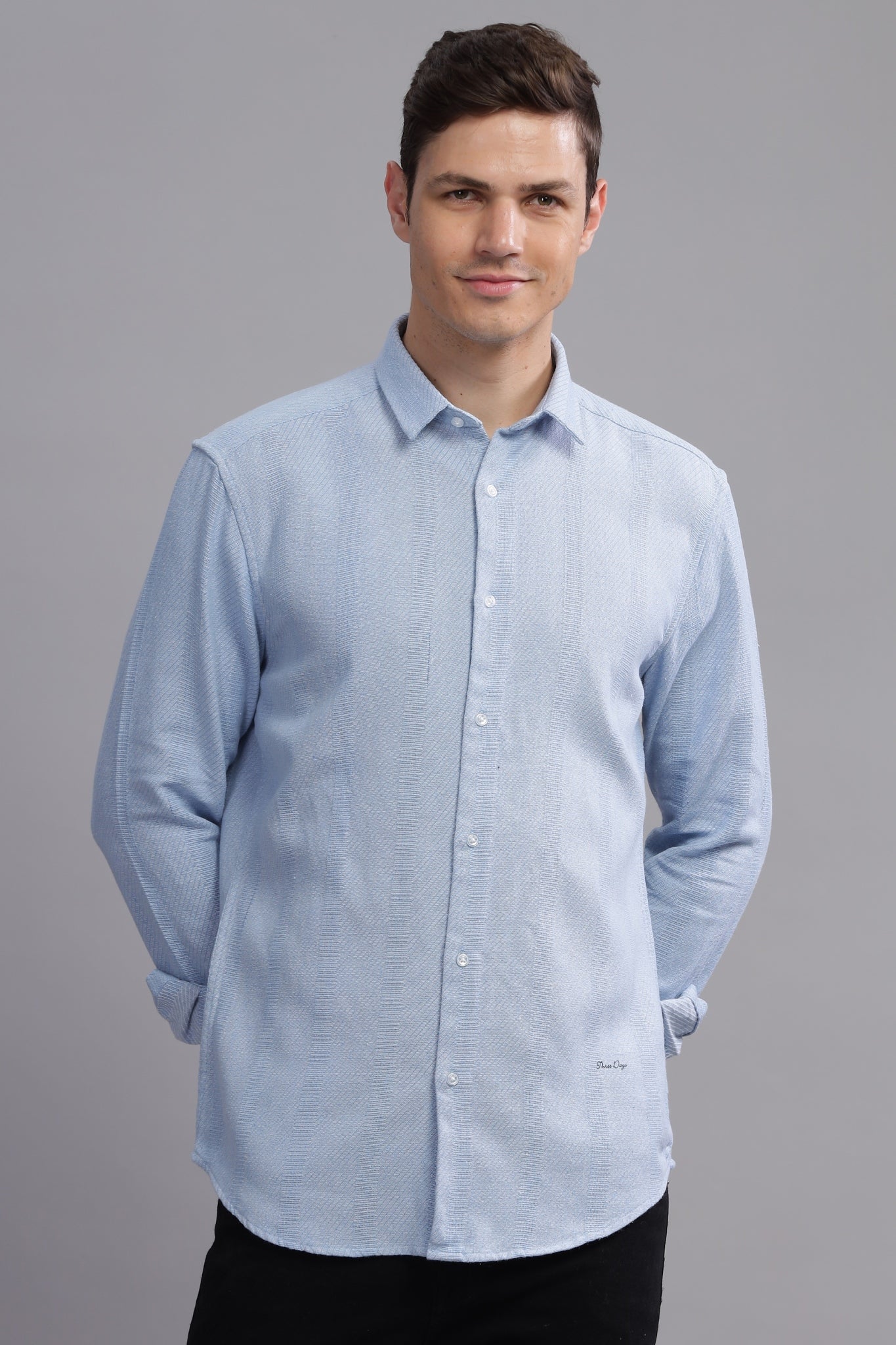 Loom Luxe Textured Blended Shirt - Three Days