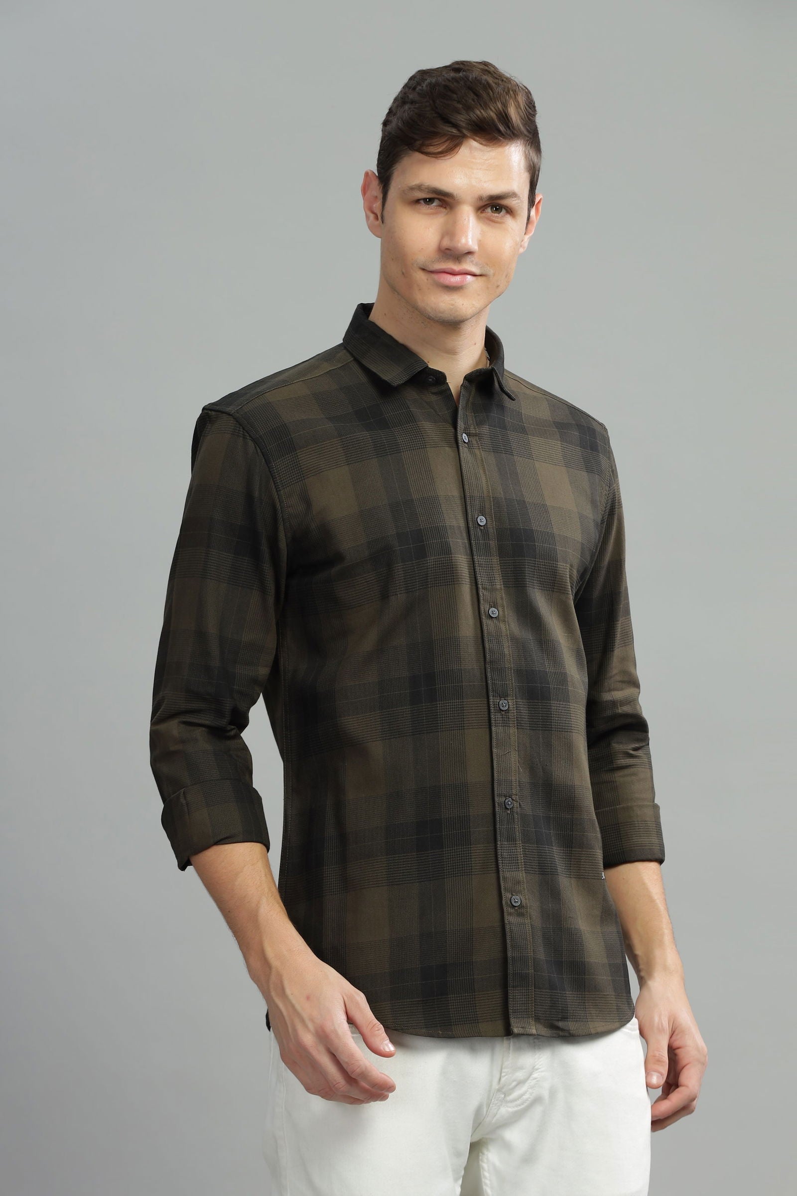Metro Blend Checkered Long Sleeve Shirt - Three Days