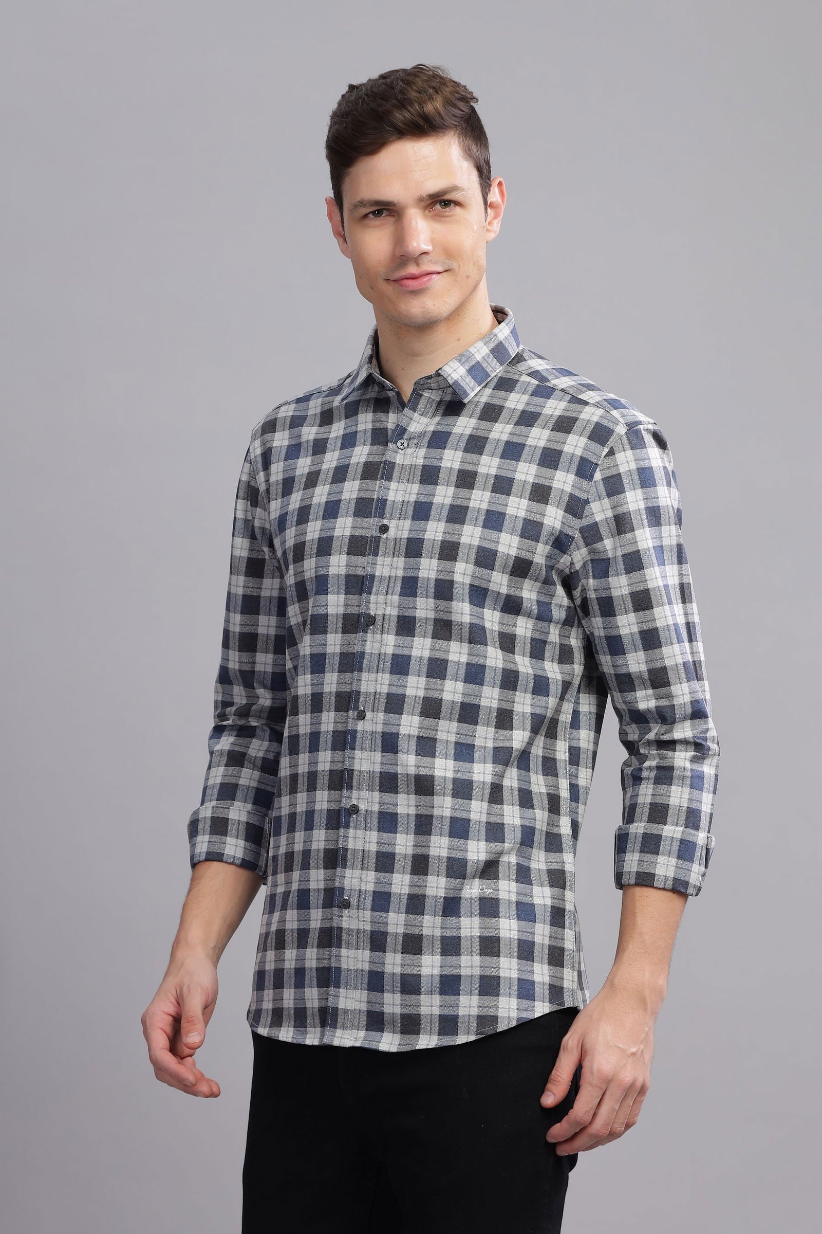 Metro Check Structured Check Shirt - Three Days