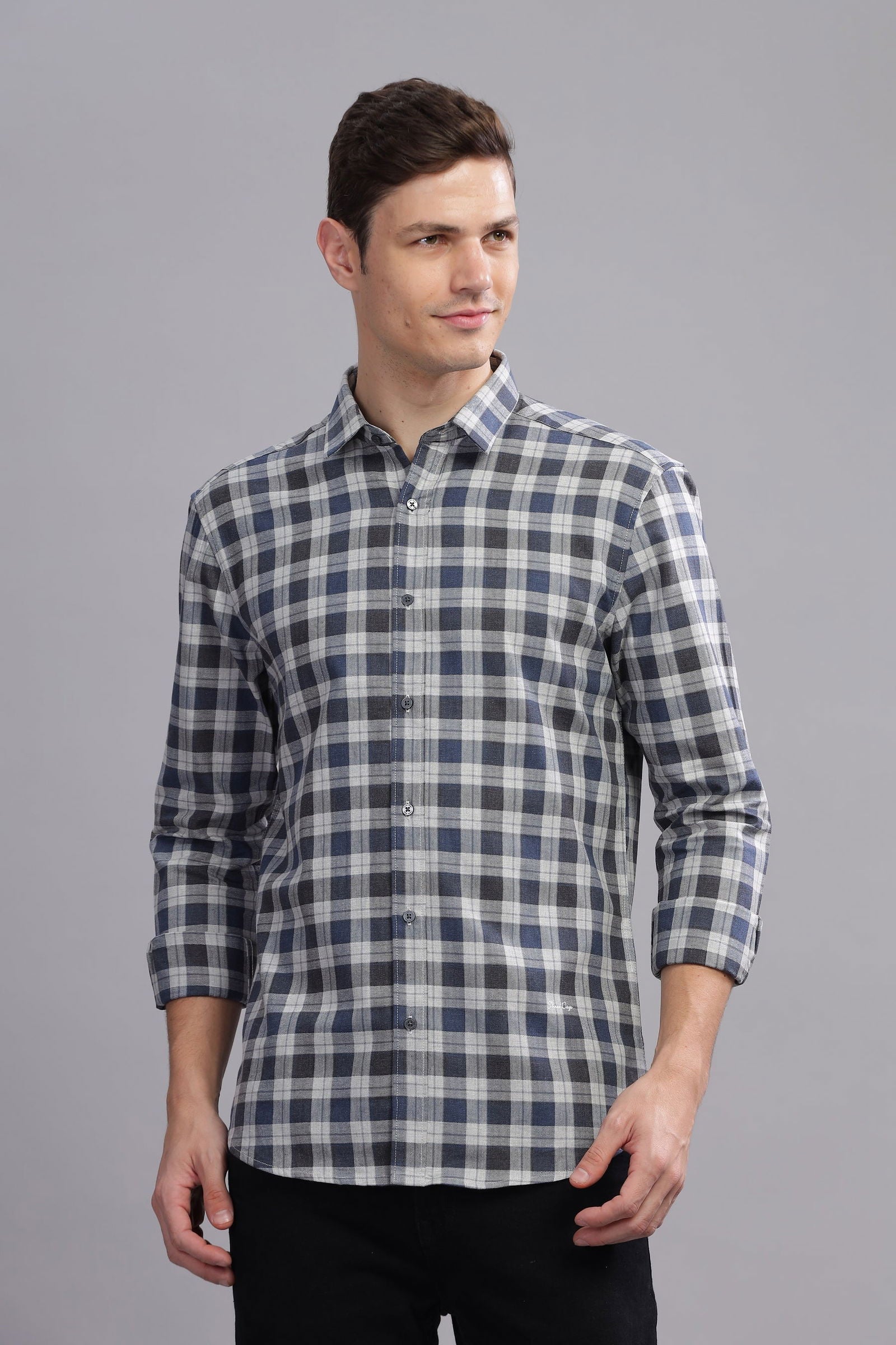 Metro Check Structured Check Shirt - Three Days