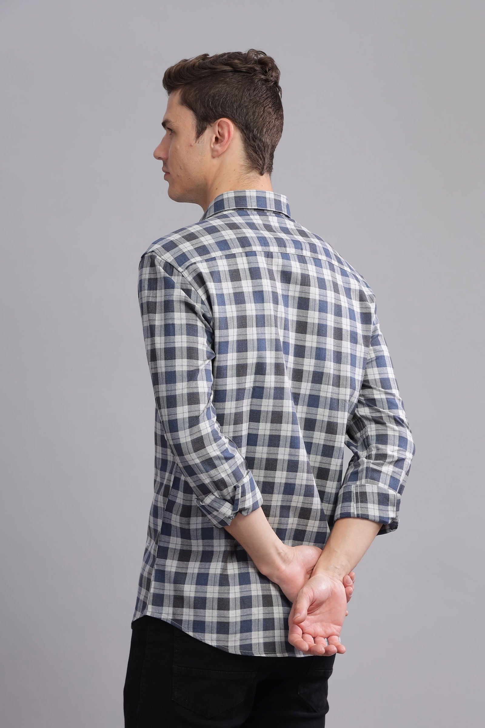 Metro Check Structured Check Shirt - Three Days