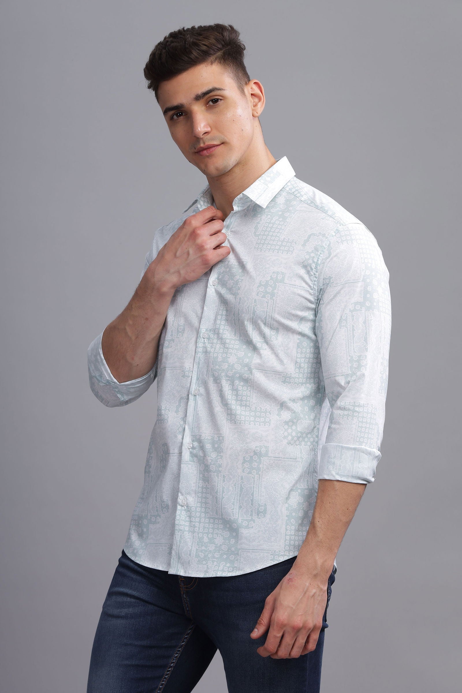 Mirage Abstract Print Full Sleeves Shirt - Three Days