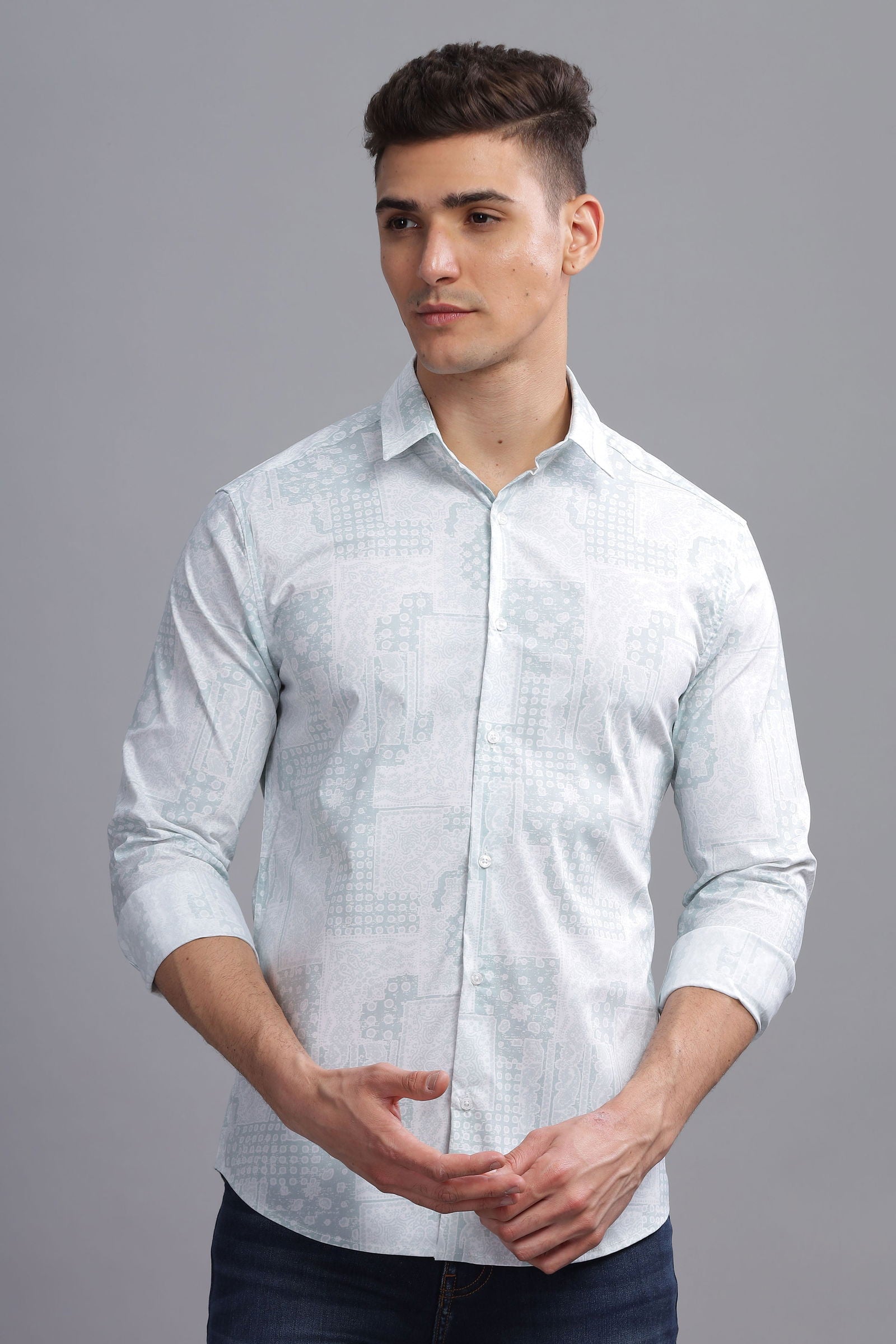 Mirage Abstract Print Full Sleeves Shirt - Three Days