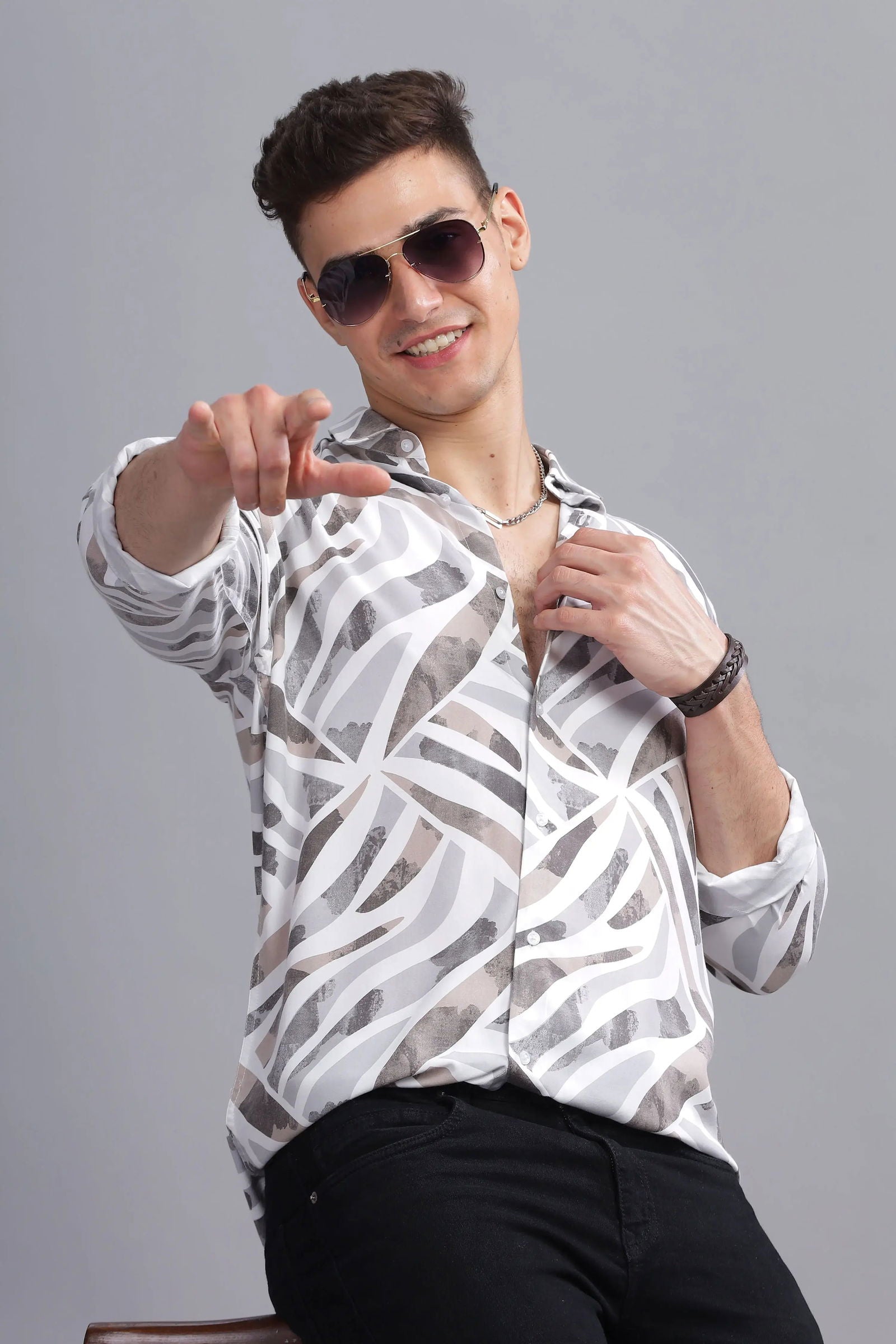 Nebula Abstract Printed Shirt - Three Days