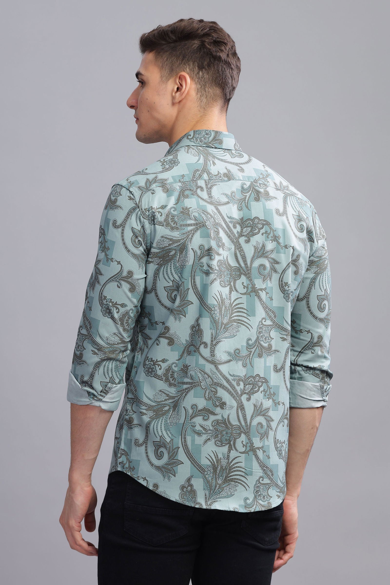 Petal Abstract Print Full Sleeves Shirt - Three Days