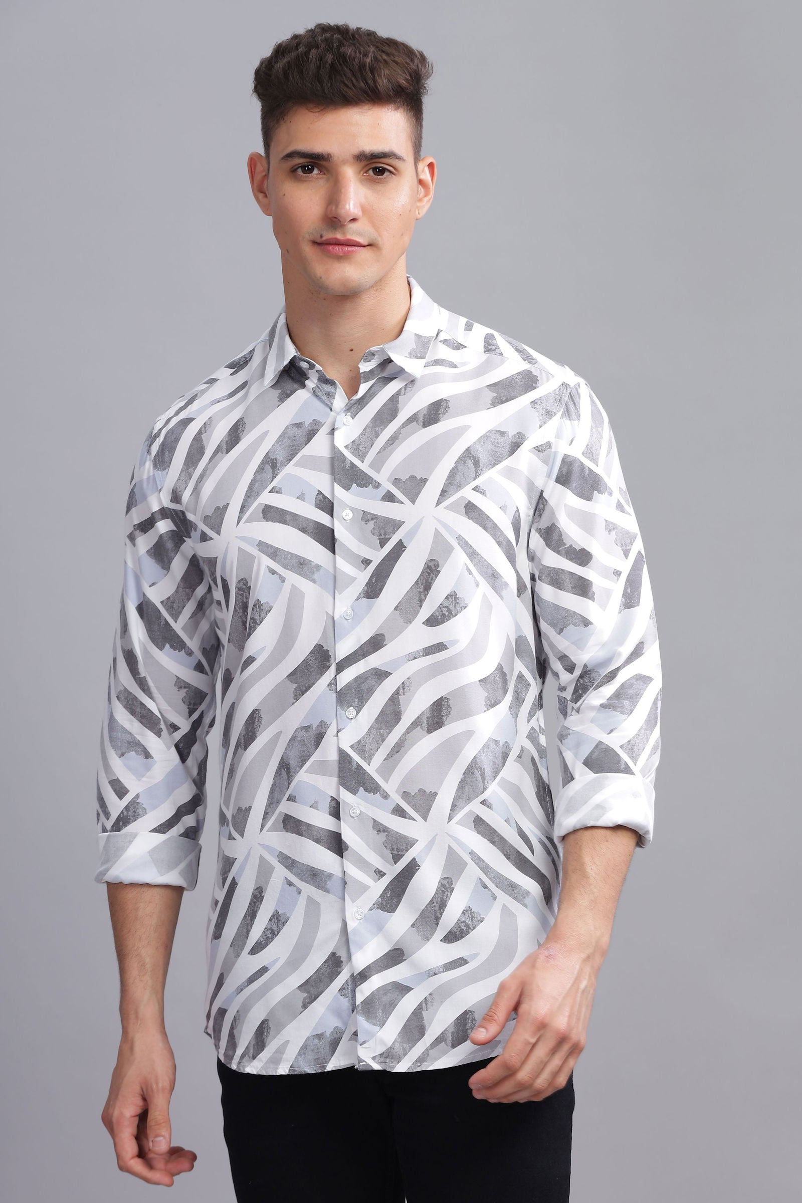 Quantum Abstract Printed Shirt - Three Days