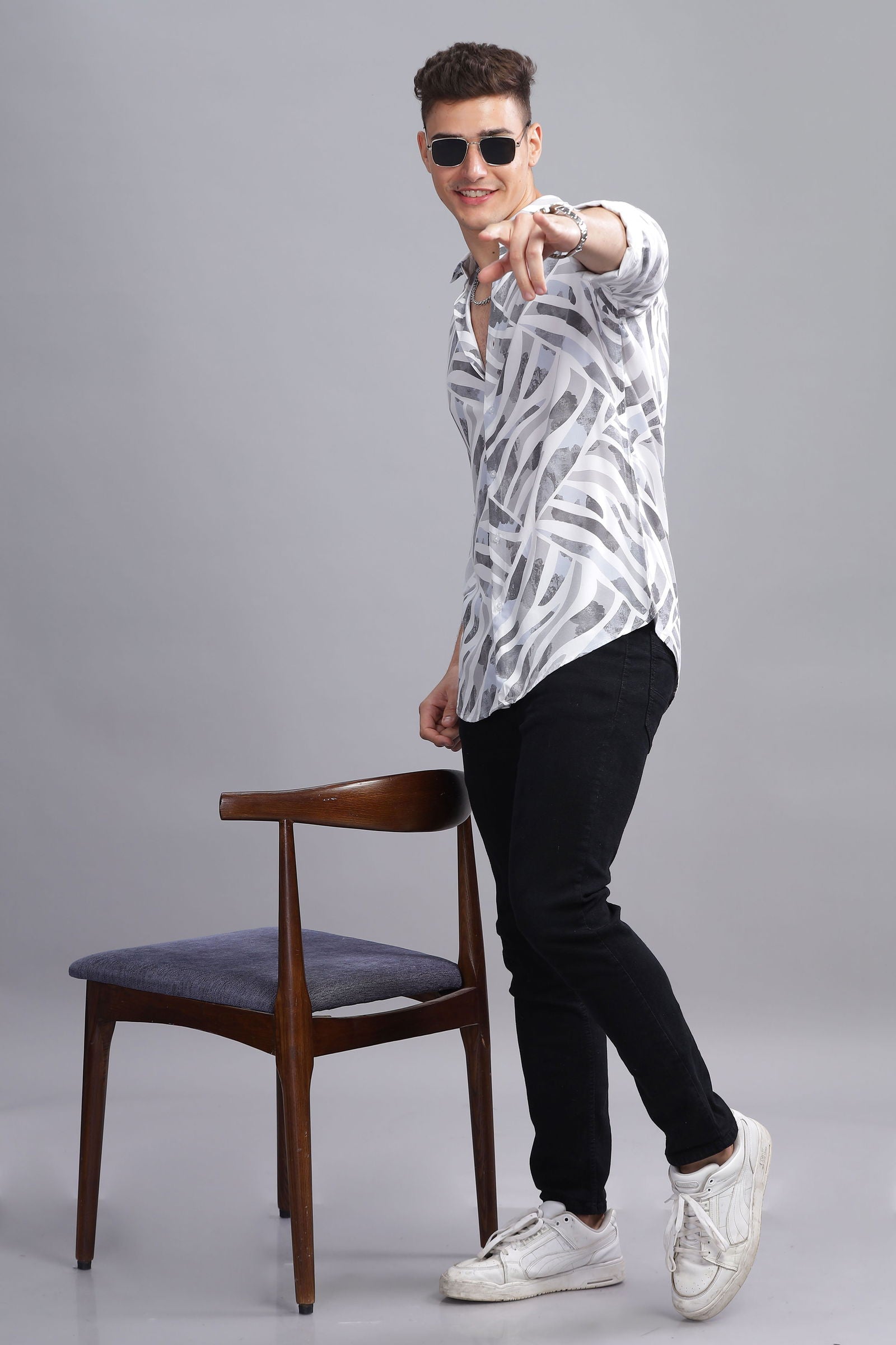 Quantum Abstract Printed Shirt - Three Days