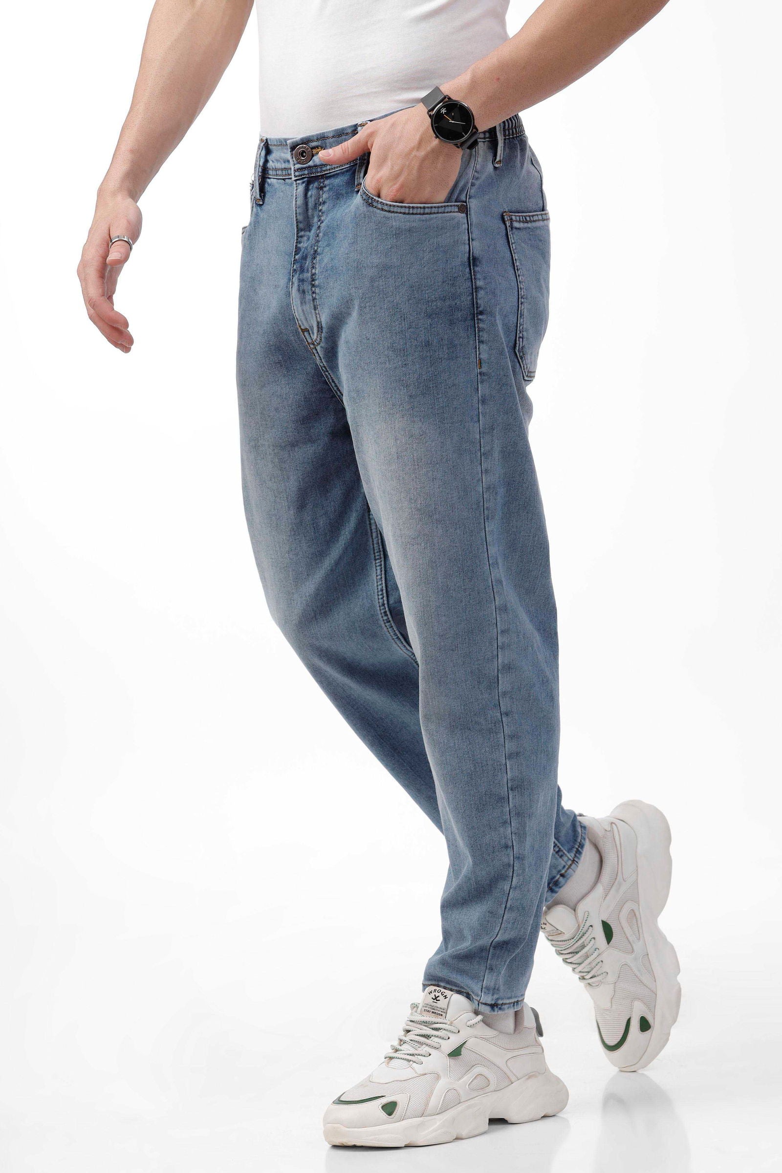 Slouchy Fit Mid Blue Jean - Three Days