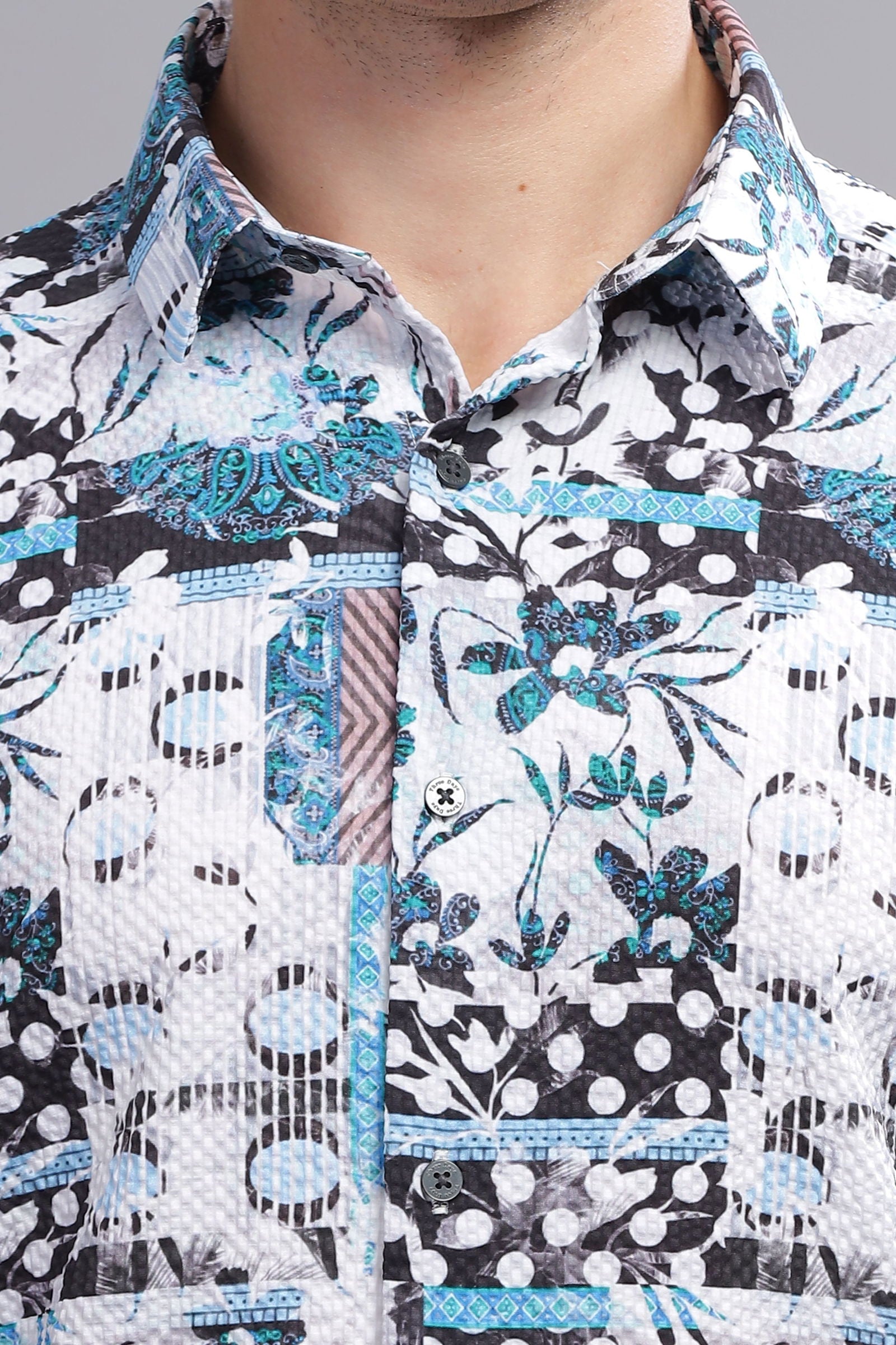 Splatter Textued weave shirt - Three Days