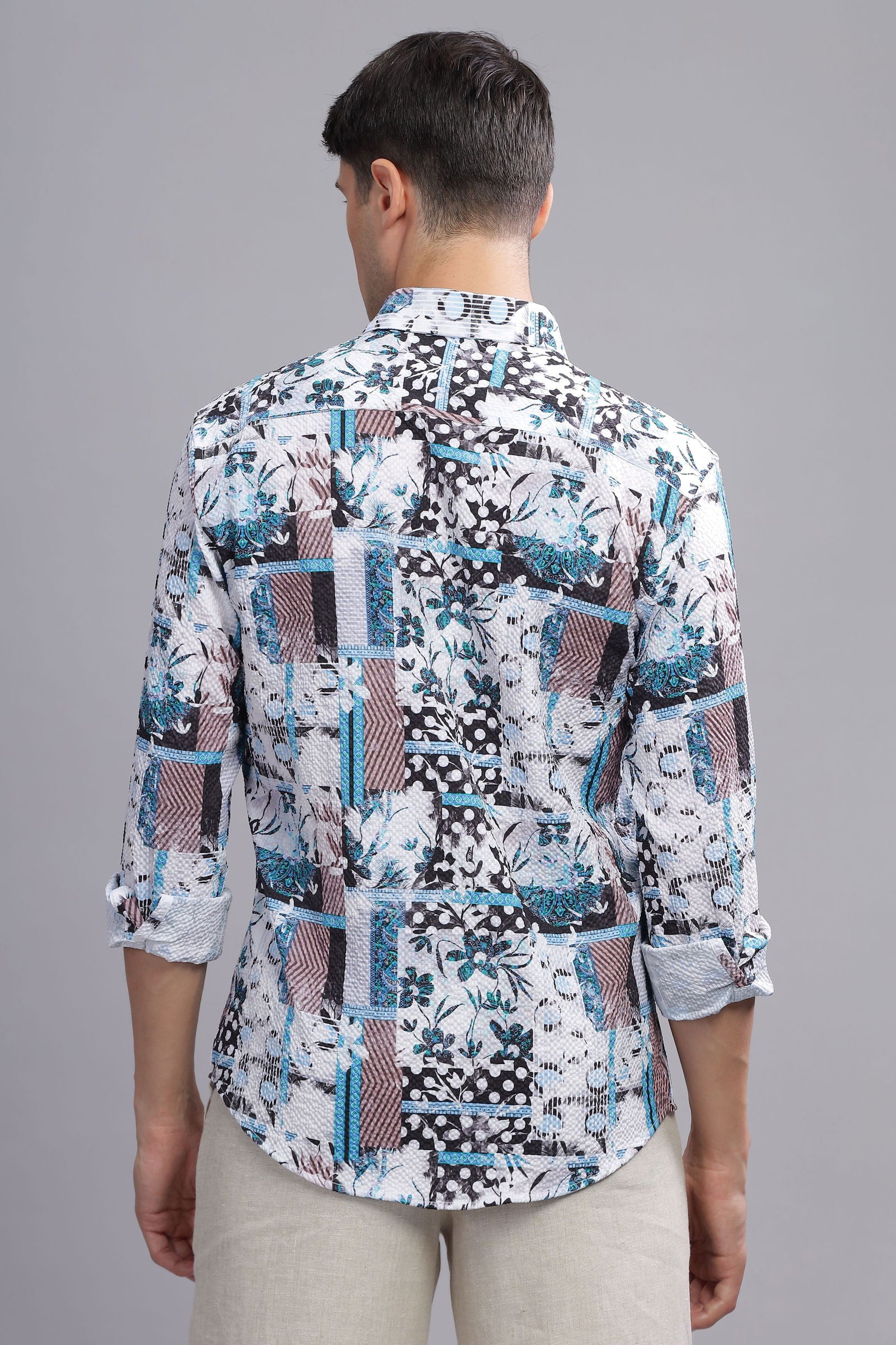 Splatter Textued weave shirt - Three Days