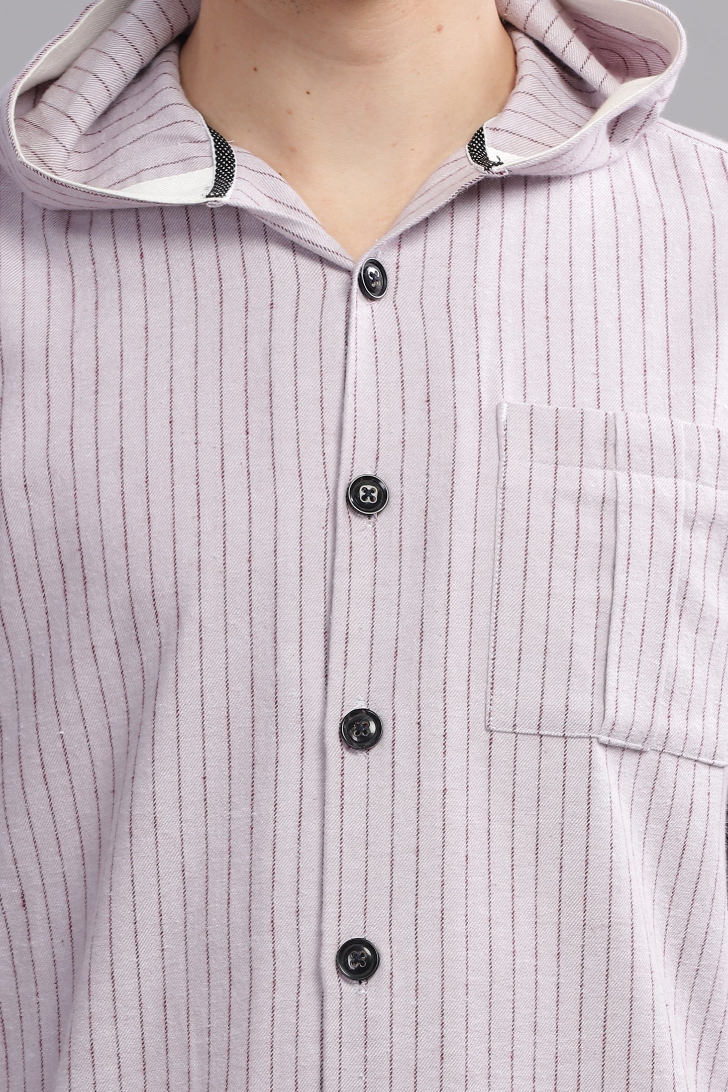 Strato Brushed Paid Hoody Shirt - Three Days
