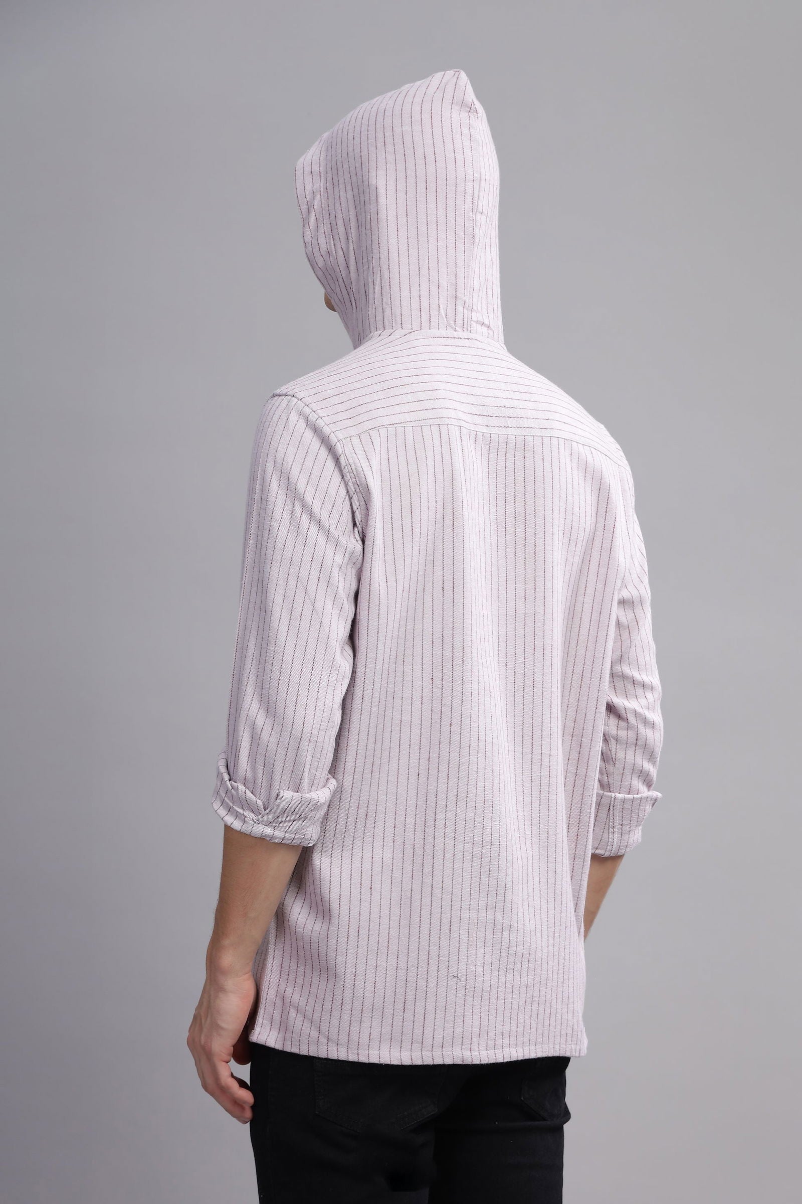 Strato Brushed Paid Hoody Shirt - Three Days