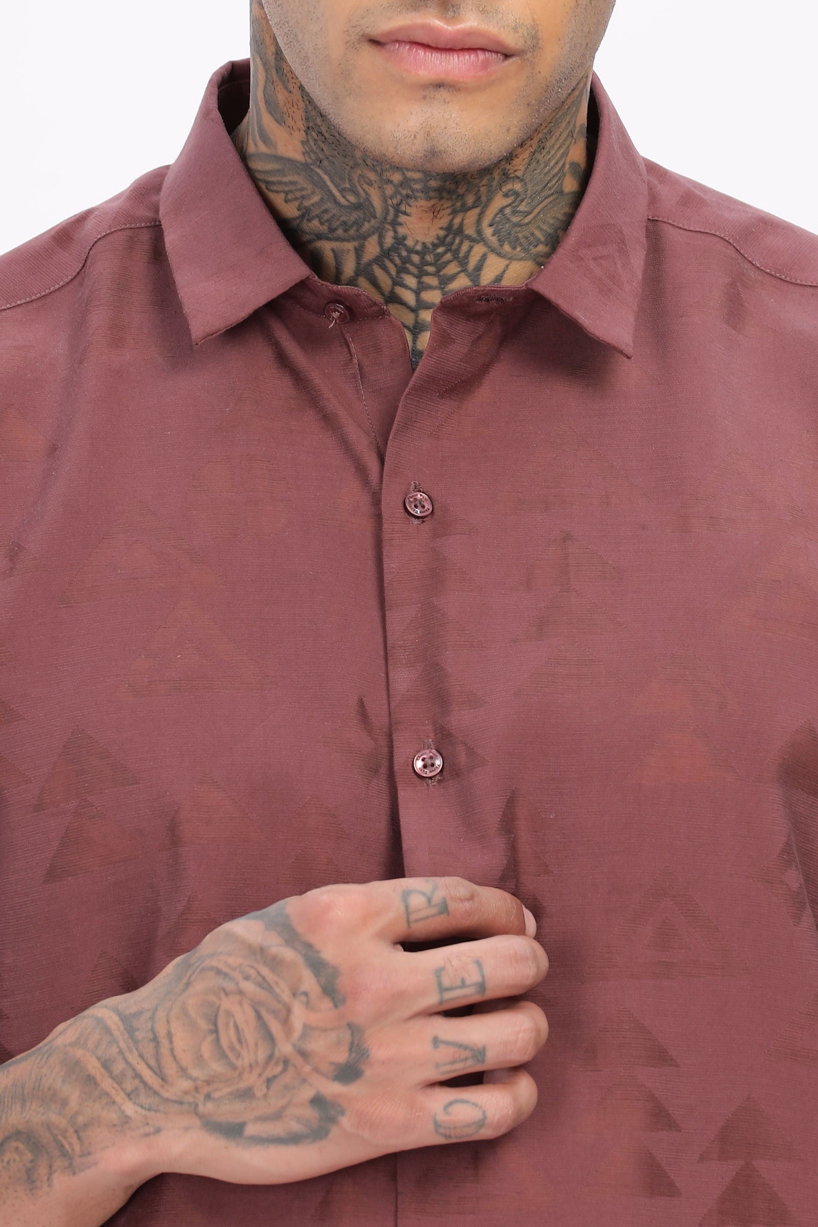 Textured Brasso Rust Shirt - Three Days