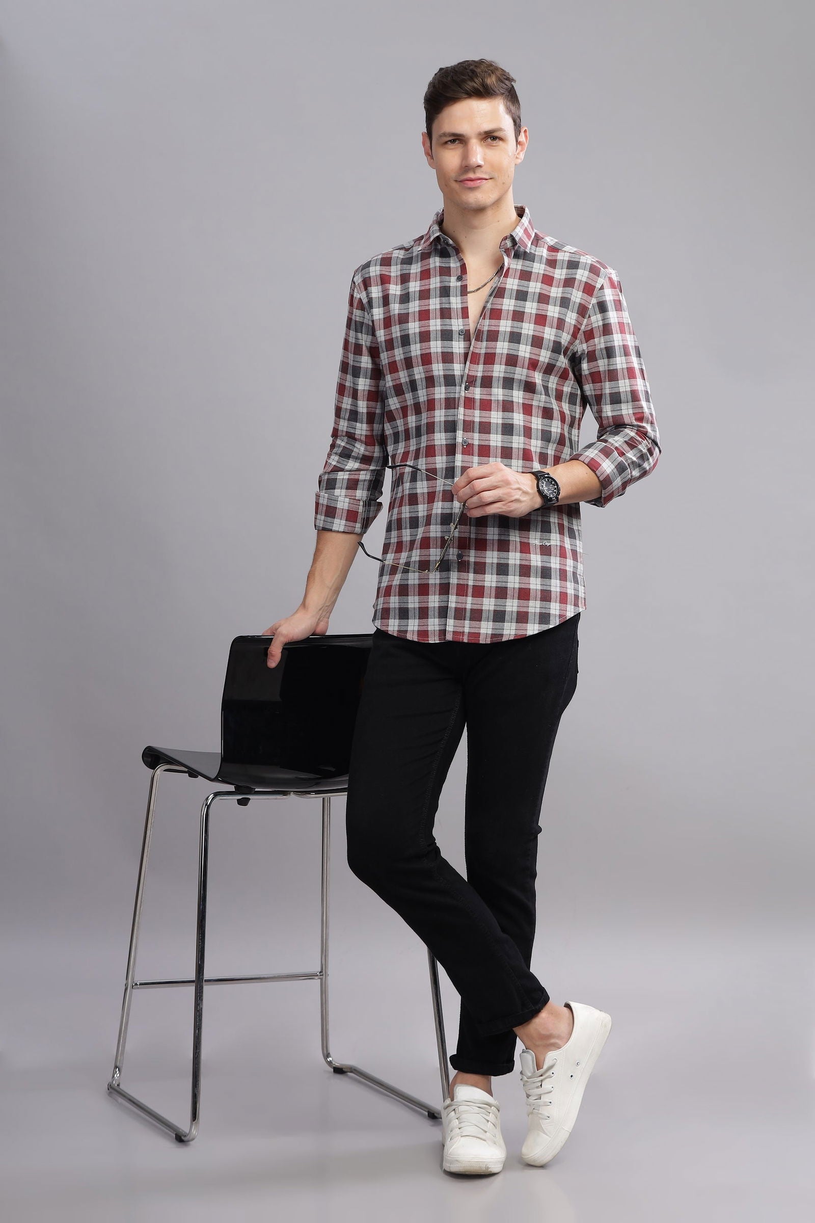Urban Paid Structured Check Shirt - Three Days