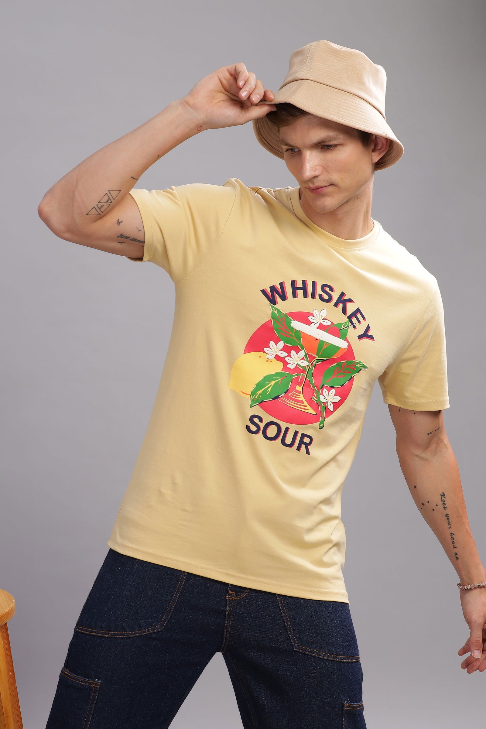 Whiskey Sour Beige Tshirt - Three Days